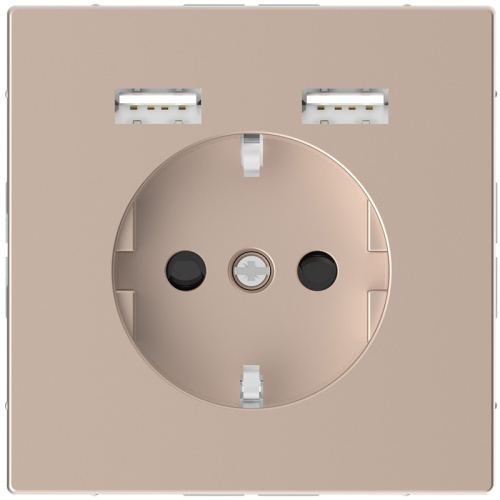 Розетка с заземлением +2xUSB тип A+A без рамки Schneider Electric Merten D-Life 1-м. шампань, Schneider Electric, купить, цена, доставка, безопасность Розетка с заземлением +2xUSB тип A+A без рамки Schneider Electric Merten D-Life 1-м. шампань Schneider Electric — купить по цене от 9 126 ₽ | ПрофБезопасность