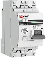Автомат дифференциального тока АВДТ EKF PROxima АД-32 2п 32А 30мА 4,5кА C тип AC картинка