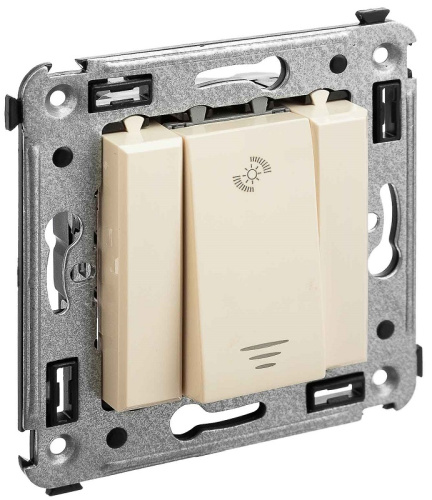 Светорегулятор кнопочный без рамки DKC Avanti 1-кл. 5–220Вт ванильная дымка DKC — купить по цене от 11&nbsp;296 ₽ | ПрофБезопасность