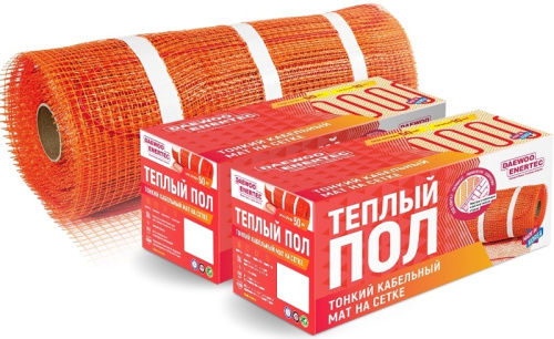 Теплый пол под плитку двухжильный Daewoo Enertec 3,0 м2 (0,5 х6,0м) 450Вт, Daewoo Enertec, купить, цена, доставка, безопасность Теплый пол под плитку двухжильный Daewoo Enertec 3,0 м2 (0,5 х6,0м) 450Вт Daewoo Enertec — купить по цене от 5 730 ₽ | ПрофБезопасность