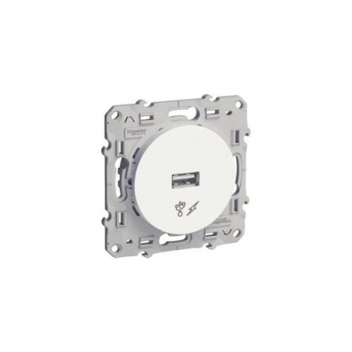 Розетка USB тип A без рамки Schneider Electric Odace 1-м. 1000мА белый  Schneider Electric — купить по цене от 3&nbsp;750 ₽ | ПрофБезопасность фото 2