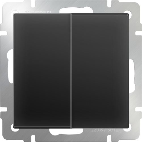 Переключатель без рамки Werkel 2-кл. проходной черный матовый картинка фото 2