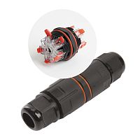 Кабельный коннектор I-образный 5 контактный, с пружинным зажимом Feron LD535 IP68 черный Feron — купить по цене от 600 ₽ | ПрофБезопасность