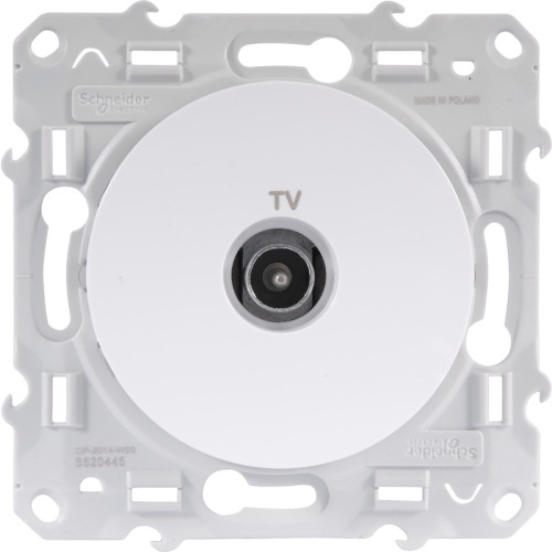 Розетка TV Оконечная без рамки Schneider Electric Odace 1-м. белый, Schneider Electric, купить, цена, доставка, безопасность фото 2 Розетка TV Оконечная без рамки Schneider Electric Odace 1-м. белый Schneider Electric — купить по цене от 1 102 ₽ | ПрофБезопасность фото 2