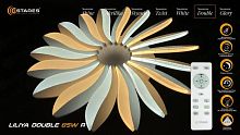 Светильник светодиодный (Люстра) Liliya double 85w R-633-WHITE-220-IP44																									 Estares — купить по цене от 17&nbsp;200 ₽ | ПрофБезопасность