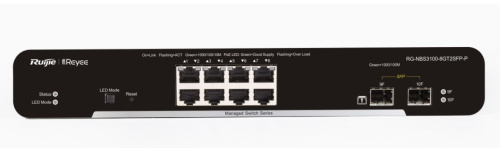 Коммутатор управляемый Ruijie Reyee RG-NBS3100-8GT2SFP-P PoE 125Вт Ruijie — купить по цене от 15&nbsp;000 ₽ | ПрофБезопасность