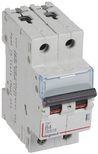 Выключатель автоматический Legrand DX3-E 6000 2п 4А B 10кА