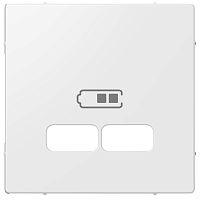 Лицевая панель Schneider Electric Merten System M для 2-м. розетки USB полярно белый