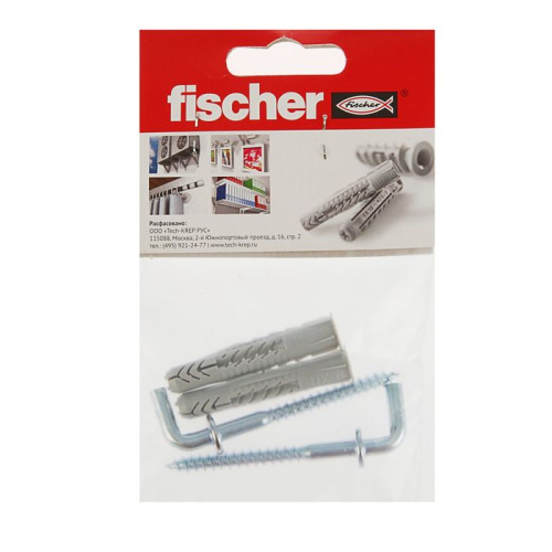 Дюбель Fischer UX 8X50 R с кромкой + шуруп-коcтыль (2 шт)-пакет