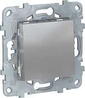 Переключатель без рамки Schneider Electric Unica New 1-кл. перекрестный алюминий