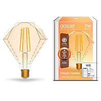 Лампа светодиодная филамент диммируемые Gauss Smart Home Diamond Golden Е27 220В 7Вт 2500К Gauss — купить по цене от 2&nbsp;740 ₽ | ПрофБезопасность
