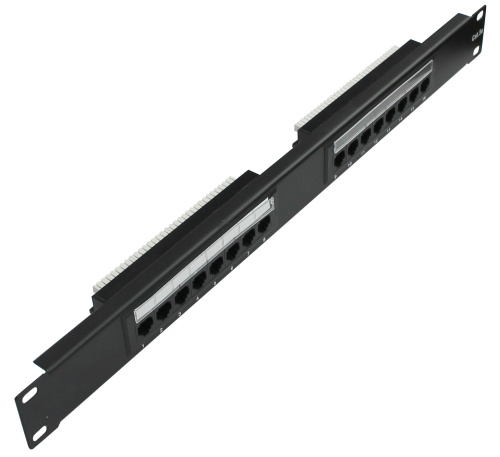 Патч-панель Netko 16 портов NUP5EU-54065 UTP, RJ45, 1U, Dual Type, L