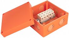 Коробка огнестойкая EKF PROxima 126x126x74мм под винт 5x10мм IP66 оранжевый картинка