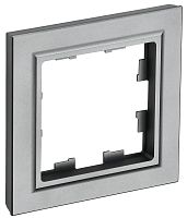 Рамка универсальная IEK Brite РУ-1-БрС 1-м. сталь