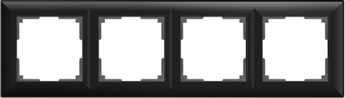 Рамка универсальная Werkel Fiore 4-м. черный матовый картинка фото 2