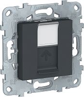 Розетка компьютерная без рамки Schneider Electric Unica New 1-м. RJ45 5e антрацит Schneider Electric — купить по цене от 1&nbsp;538 ₽ | ПрофБезопасность