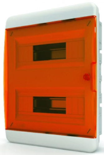 Бокс пластиковый Tekfor ЩРВ-П-24 BVO 40-24-1 (385х290х102мм) IP41 оранжевая дверца