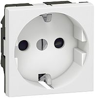 Розетка с заземлением Legrand Mosaic для кабель-канала Metra 1-м. 2 мод. белый