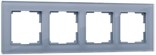 Рамка универсальная Werkel Favorit 4-м. стекло серый картинка
