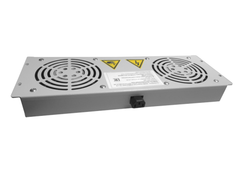 Полка вентиляторная Netko для серий Expert, Optima, 2 вентилятора, с кабелем, серый картинка