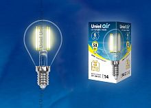 Лампа светодиодная диммируемая Uniel Air G45 Шар LED-G45-9W/NW/E14/CL Е14 220В 9Вт 4000К Uniel — купить по цене от 370 ₽ | ПрофБезопасность