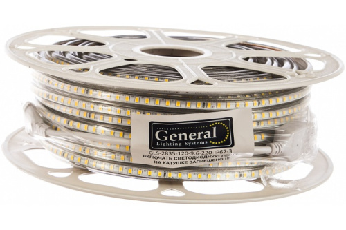Светодиодная лента 220В General GLS-2835-120-9.6 6500К IP67, General, купить, цена, доставка, безопасность Светодиодная лента 220В General GLS-2835-120-9.6 6500К IP67 General — купить по цене от 200 ₽ | ПрофБезопасность