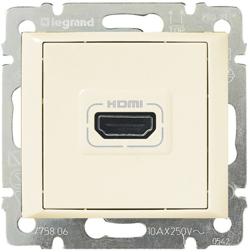 Розетка HDMI без рамки Legrand Valena 1-м. слоновая кость