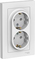 Розетка с заземлением Systeme Electric AtlasDesign 1-м. 2 мод. белый