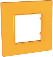 Рамка горизонтальная Schneider Electric Unica Quadro 1-м. оранжевый