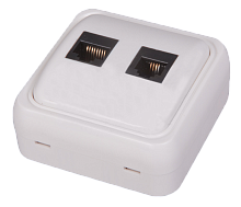 Розетка комбинированная RJ-14+RJ-45 маленькая