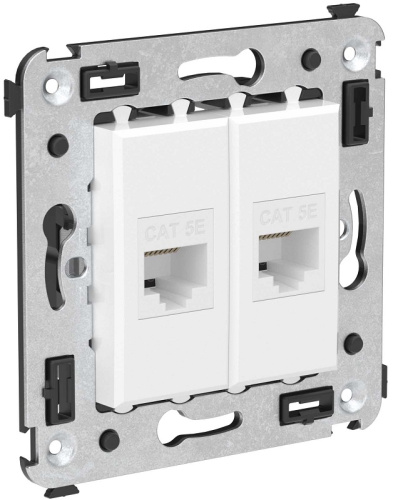 Розетка компьютерная без рамки DKC Avanti 2-м. RJ45+RJ45 5е белое облако DKC — купить по цене от 912 ₽ | ПрофБезопасность