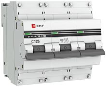 Выключатель автоматический EKF PROxima ВА47-100 3п 125А C 10кА