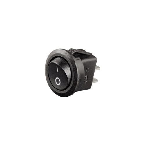 Выключатель клавишный круглый Rexant 250V 3А (2с) ON-OFF черный Micro картинка фото 3