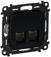 Розетка компьютерная без рамки Legrand Valena Allure 2-м. RJ45+RJ45 6e антрацит Legrand — купить по цене от 4&nbsp;225 ₽ | ПрофБезопасность