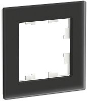 Рамка универсальная Systeme Electric AtlasDesign Nature 1-м. матовое стекло черный