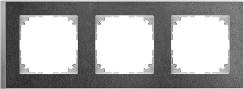 Рамка универсальная Schneider Electric Merten M-Pure Decor 3-м. сланец/алюминий  Schneider Electric — купить по цене от 2&nbsp;985 ₽ | ПрофБезопасность