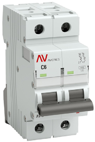 Выключатель автоматический EKF Averes AV-6 2п 6А C 6кА