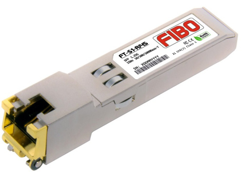 Модуль SFP-RJ45 Fibo FT-S1-RJ45, 1.25 G, до 120 м, разъем RJ45