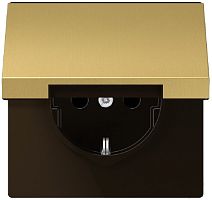 Розетка с заземлением без рамки Jung LS990 metal 1-м. крышка шторки для IP44 латунь Jung — купить по цене от 15&nbsp;163 ₽ | ПрофБезопасность