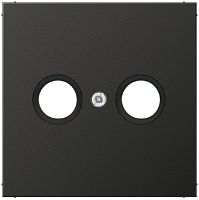 Лицевая панель Jung LS990 metal для 2-м. розетки TV+R антрацит Jung — купить по цене от 5&nbsp;476 ₽ | ПрофБезопасность