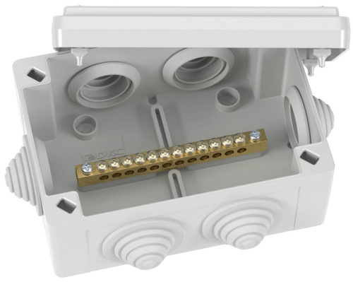 Коробка уравнивания потенциалов DKC Jupiter 12 зажимов 6 вводов 120х80х50мм IP55 серый DKC — купить по цене от 435 ₽ | ПрофБезопасность
