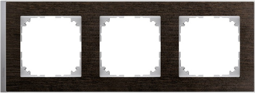Рамка универсальная Schneider Electric Merten M-Pure Decor 3-м. венге/алюминий Schneider Electric — купить по цене от 3&nbsp;495 ₽ | ПрофБезопасность
