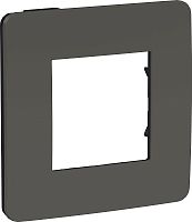 Рамка универсальная Schneider Electric Unica Studio Color 1-м. дымчато-серый/антрацит