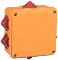 Коробка огнестойкая IEK 100x100x50мм 4x4мм IP55 оранжевый