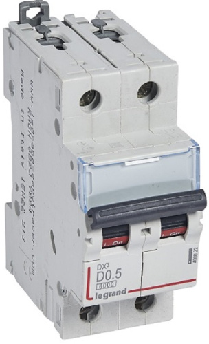 Выключатель автоматический Legrand DX3-E 6000 2п 0.5А D 10кА