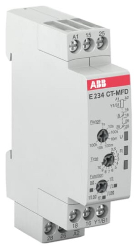 Реле времени на DIN-рейку ABB CT-MFD 7 временных диапазонов 0,05-100ч 12-240В