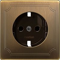 Лицевая панель Schneider Electric Merten Antique для 1-м. розетки 220Вт античная латунь
