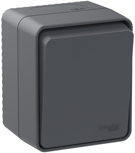 Выключатель накладной Systeme Electric AtlasDesign Profi54 1-кл. IP54 антрацит