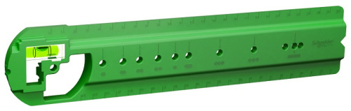 Шаблон для разметки и монтажа коробок Schneider Electric зеленый