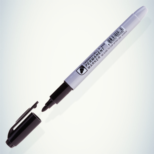 Маркер перманентный Crown P-505 Multi Marker Slim пулевидный 2мм черн. 